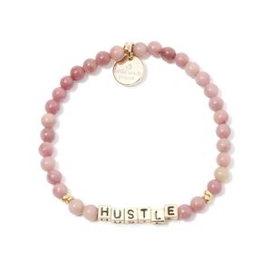 Little Words 12K Gold Hustle Bracelet pink crystal